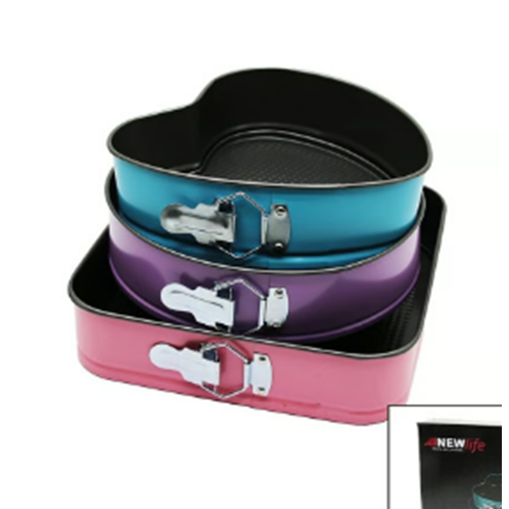 NEW LİFE 3 LÜ KEK KALIBI KELEPÇELİ CLKN-992 *12