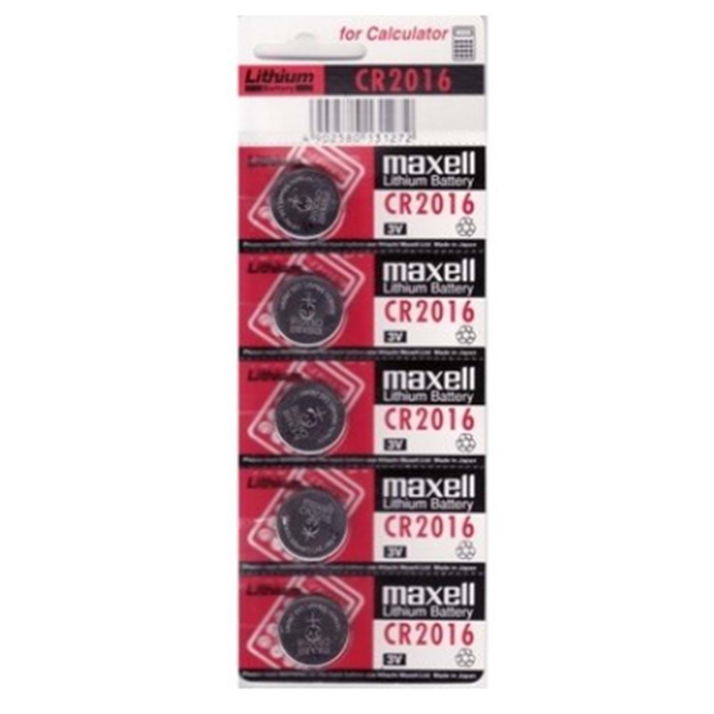 MAXELL CR2016 3V. LİTHİUM PİL *5 *100*