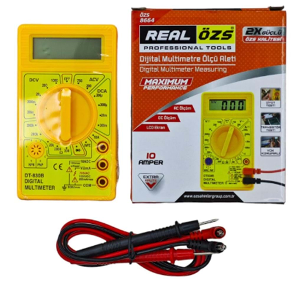 REAL ÖZS DİJİTAL MULTİMETRE ÖLÇÜ ALETİ 8664