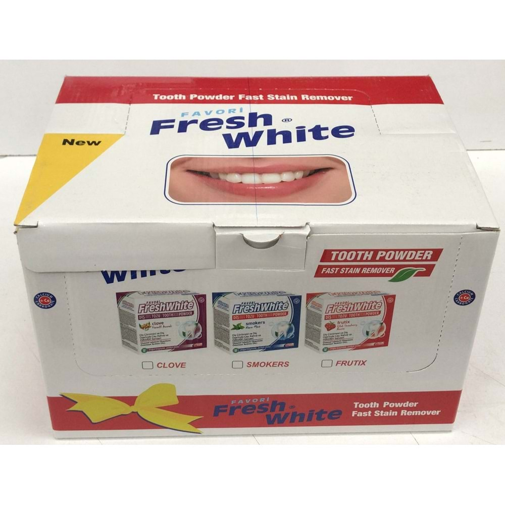 FRESH WHİTE PARLATICI DİŞ TOZU *24