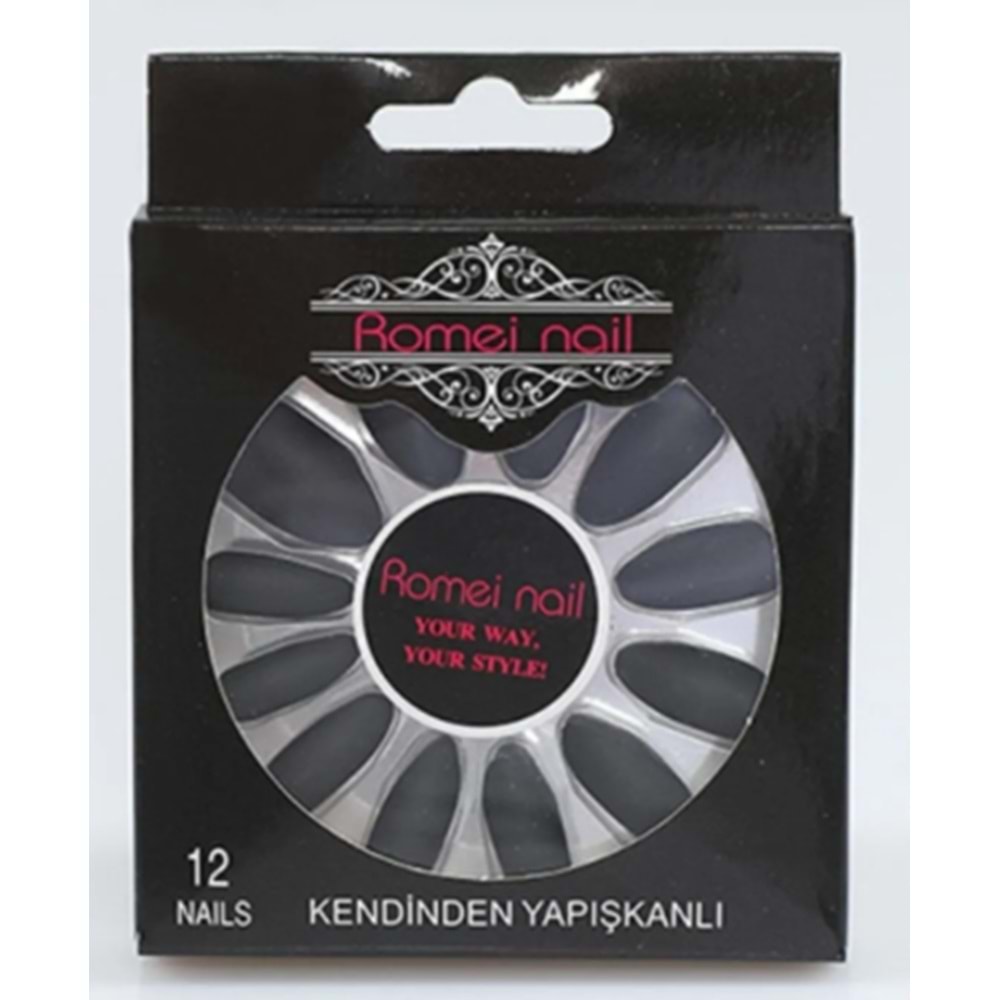ROMEİ YAPIŞKANLI TAKMA TIRNAK TT-20-10 *12