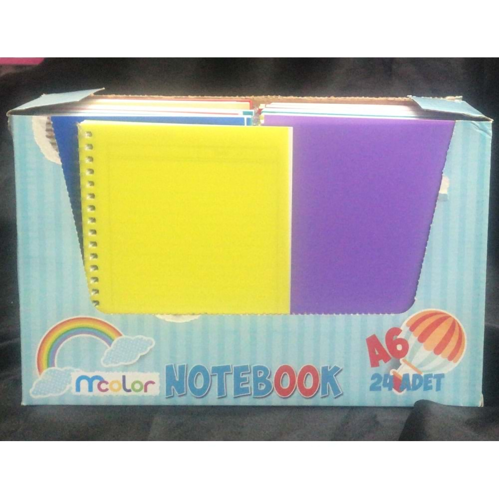 NOTEBOOK A6 PP KAPAK NOT DEFTERİ 8038 *24