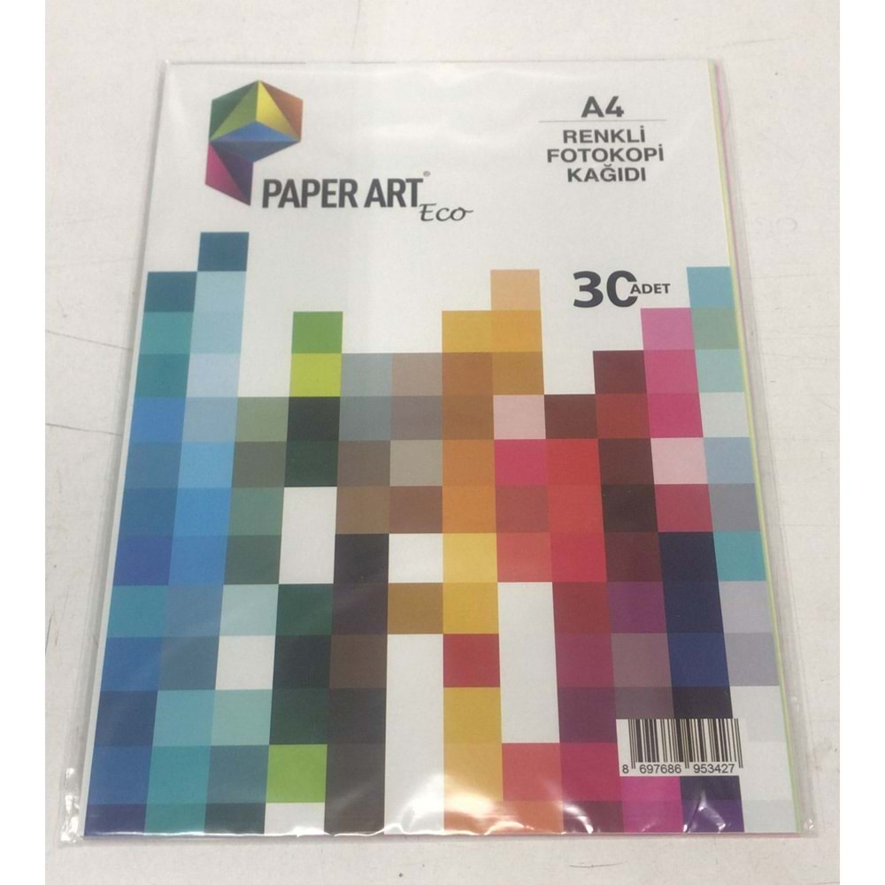 PAPER ART RENKLİ FOTOKOPİ KAĞIDI 30 LU 3427