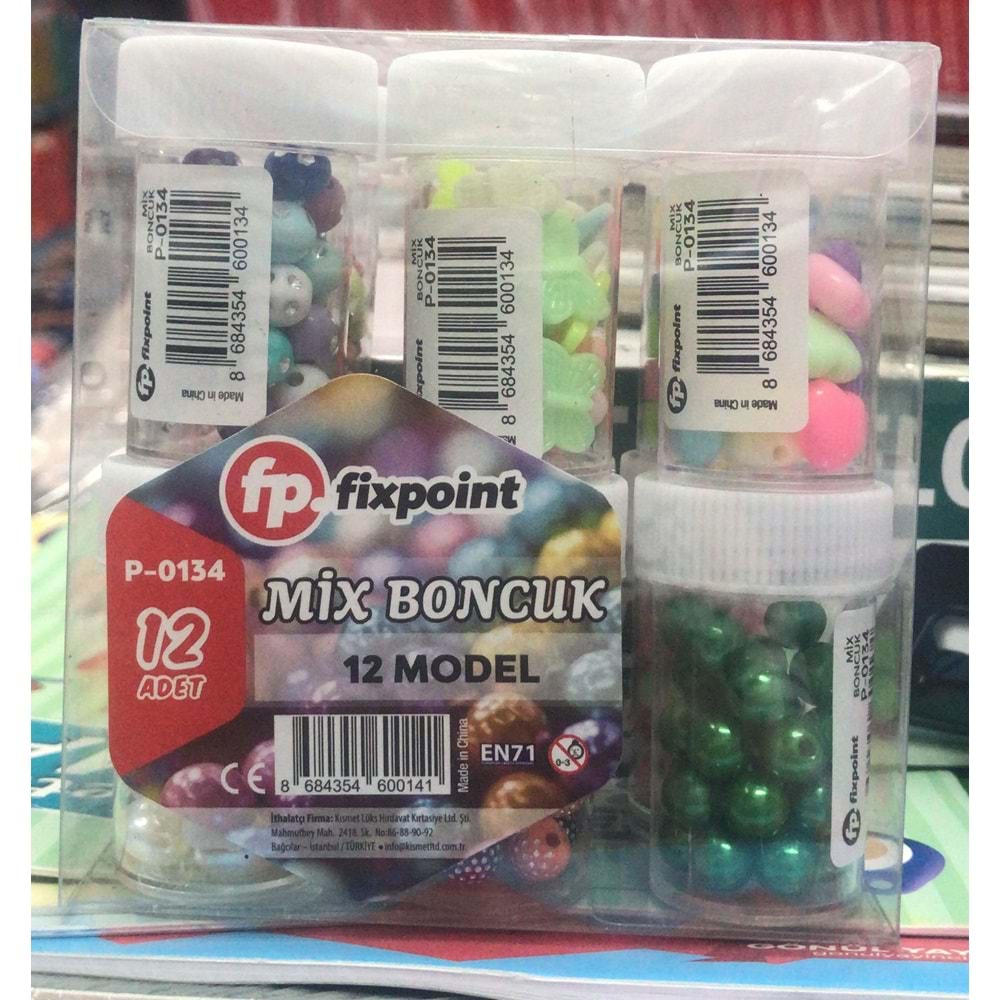 FİXPOİNT BONCUK MİX P-0134 *12