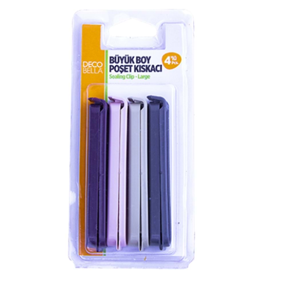 DECO BELLA 4LÜ POŞET KISKACI 50635