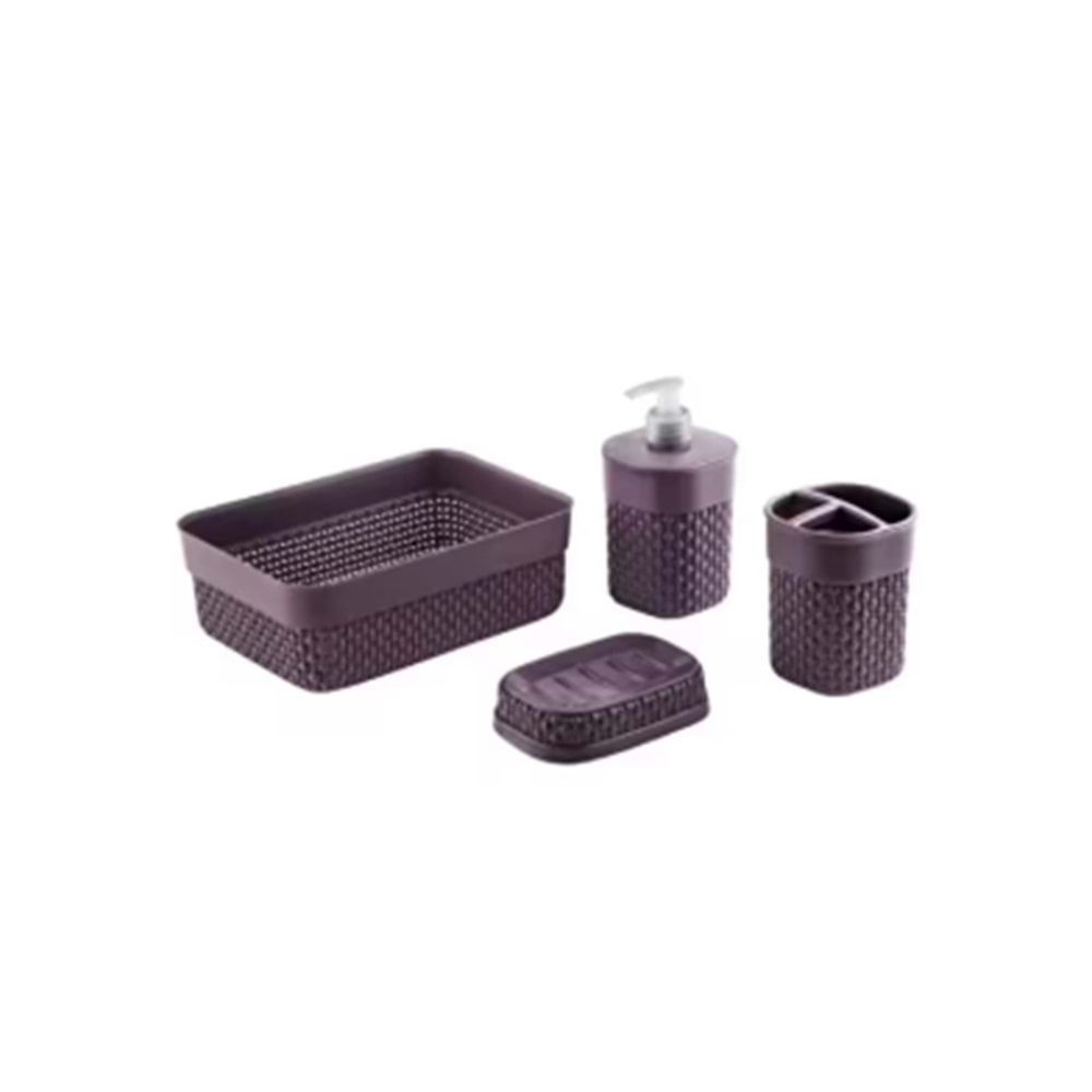POYRAZ ELEGANT 4 LÜ BANYO SETİ PP-107 *24