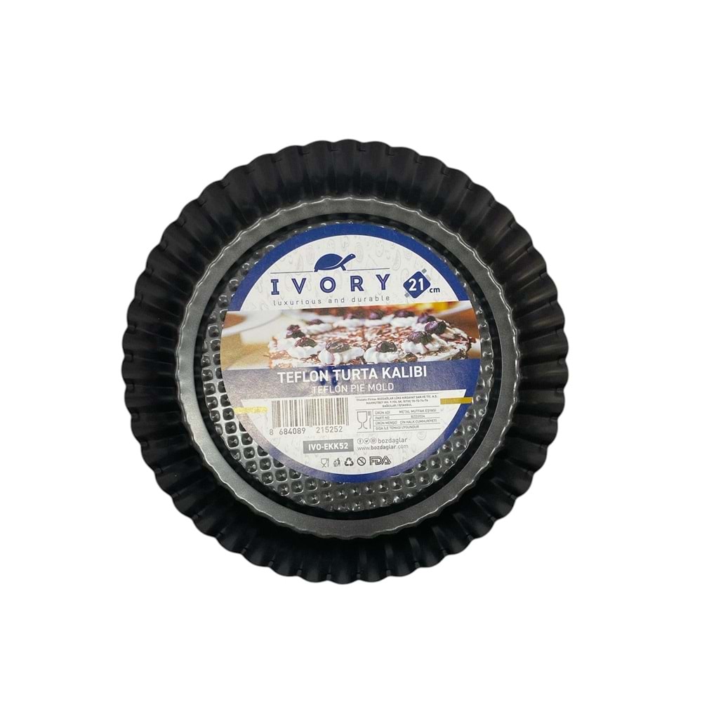 IVORY TEFLON TURTA KALIBI 21CM EKK52