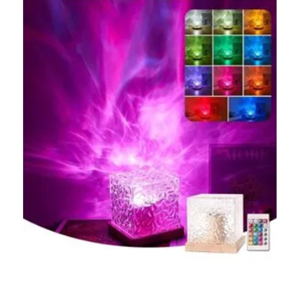 9A DYNAMIC LED SU DESENLİ GECE LAMBASI 1128