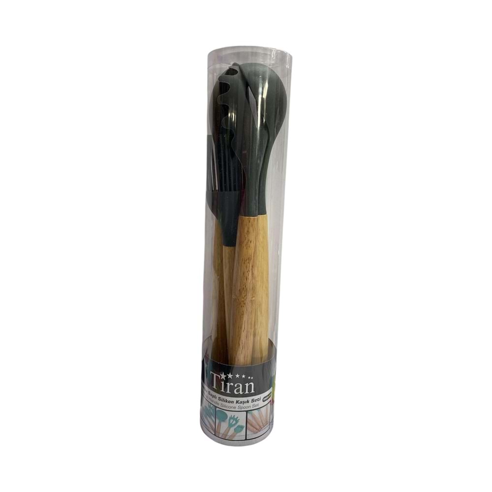 TİRAN BAMBU SAPLI SİLİKON KAŞIK SETİ TİRAN-500 *48