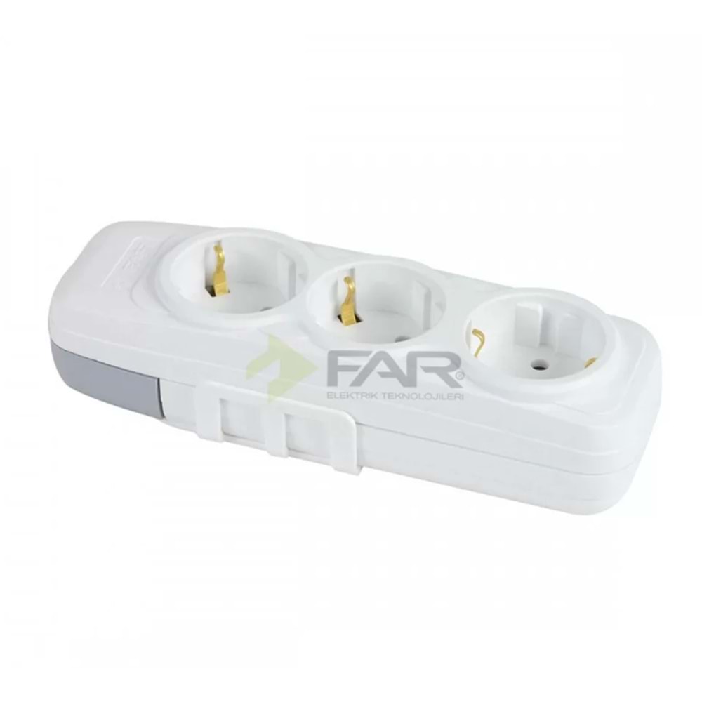 FAR F500 3 LÜ GRUP PRİZ KLEMENSLİ 4309 *120