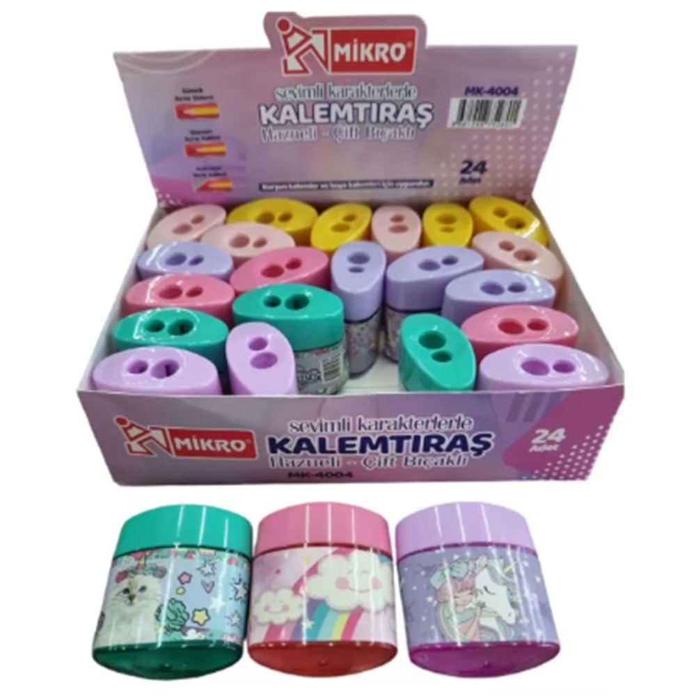 MİKRO HAZNELİ KALEMTRAŞ MK-4004 *24
