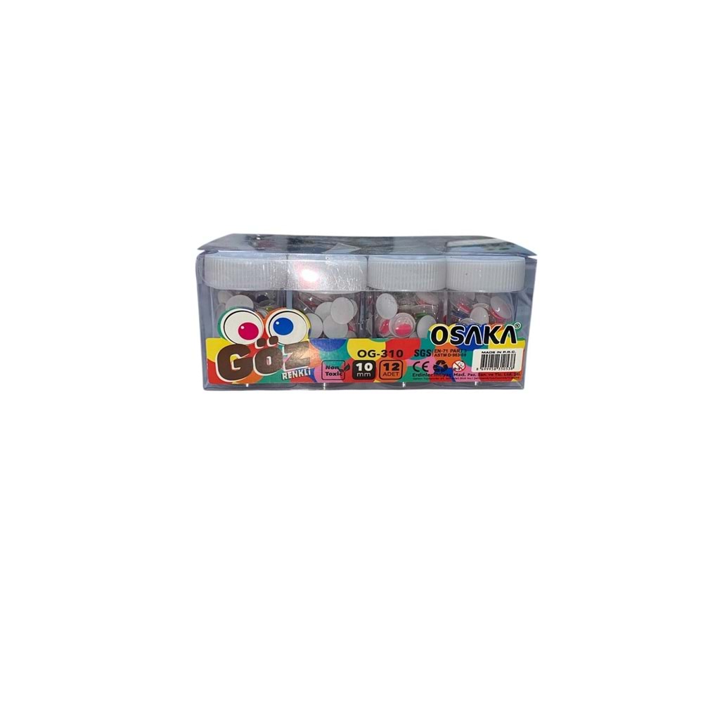 OSAKA OG-310 RENKLİ OYNAR GÖZ 10MM *12