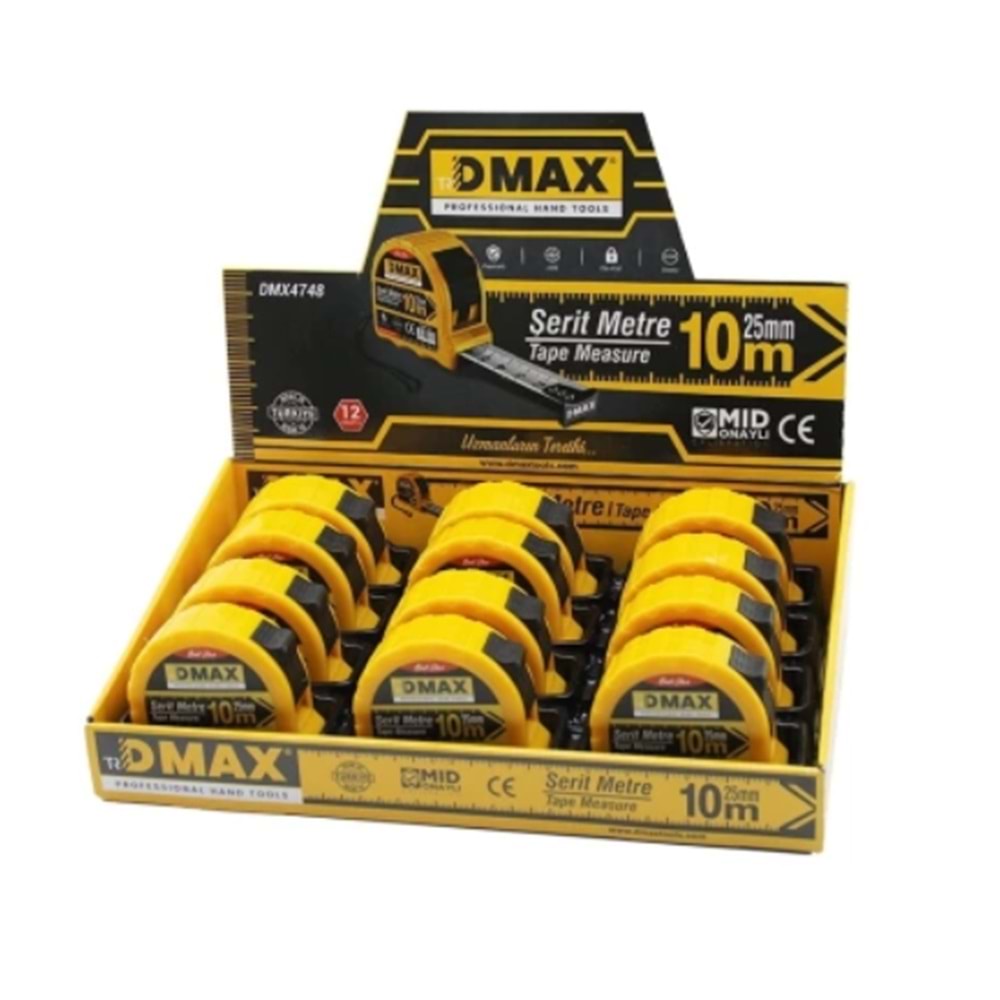 DMAX 10*25MM ŞERİT METRE DMX-4748 *12
