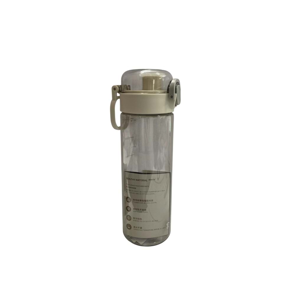 MH PLASTİK ŞEFFAF MATARA 600 ML MB-2419 *120