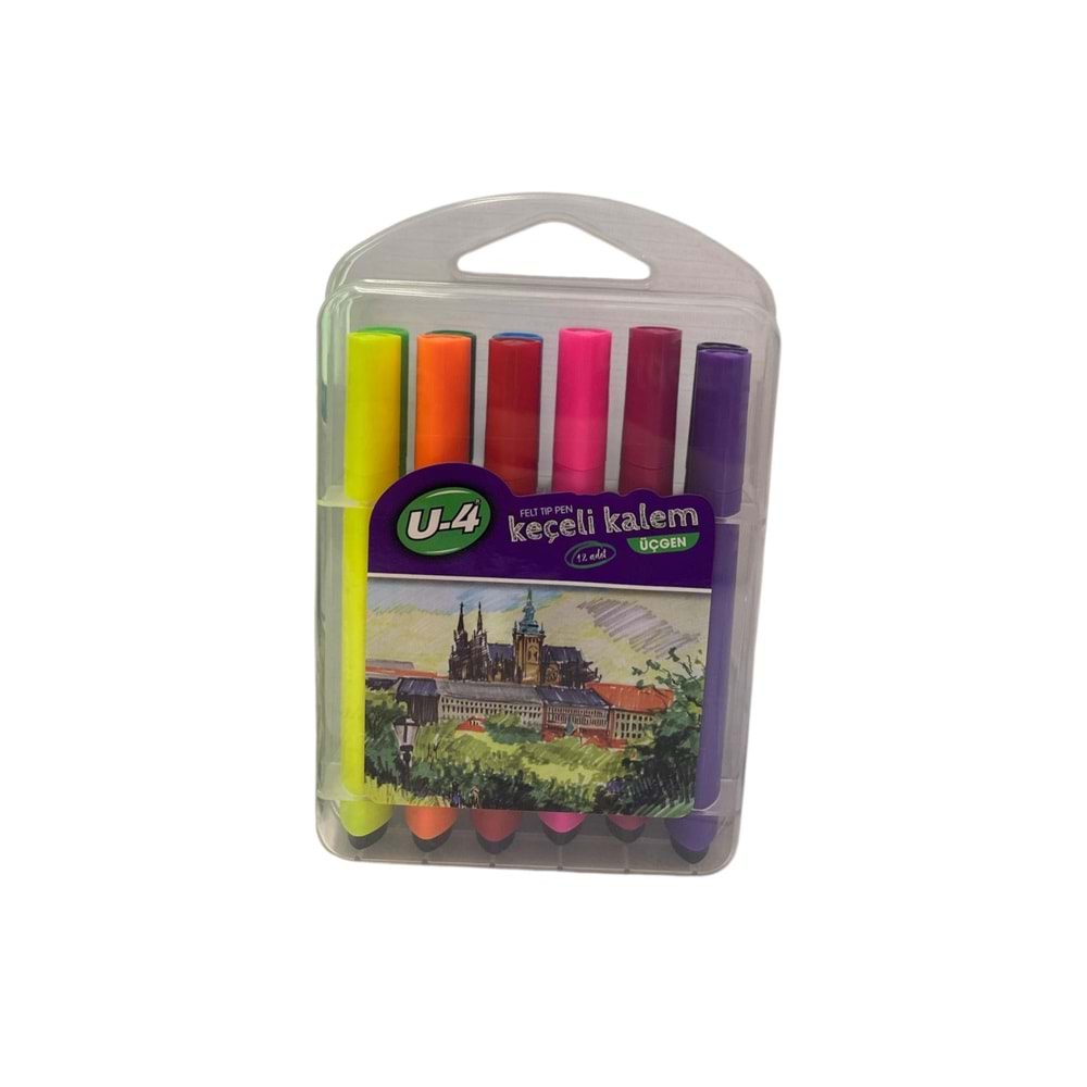 U-4 JUMBO ÜÇGEN KEÇELİ KALEM U4-1506 *12