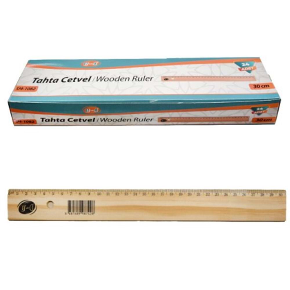 U-4 TAHTA CETVEL 30 CM U4-1082 *24