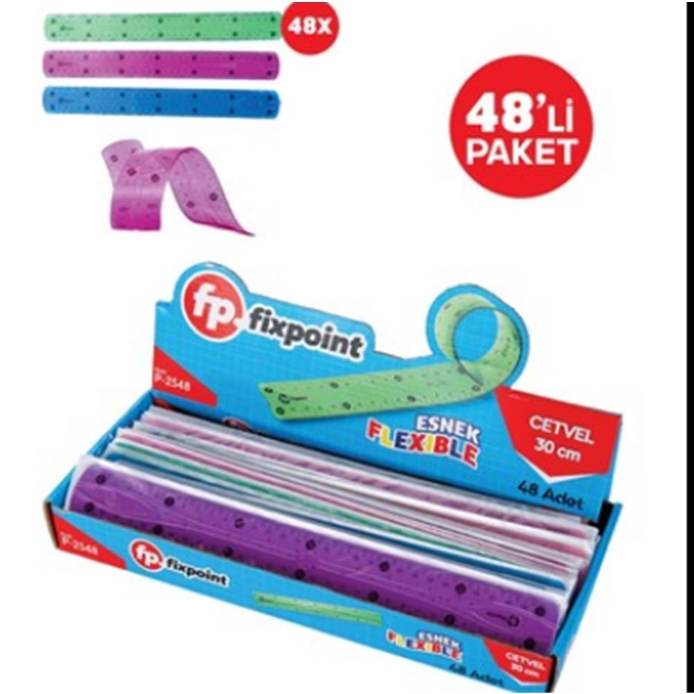 FİXPOİNT ESNEK CETVEL 30 CM P-2548 *48