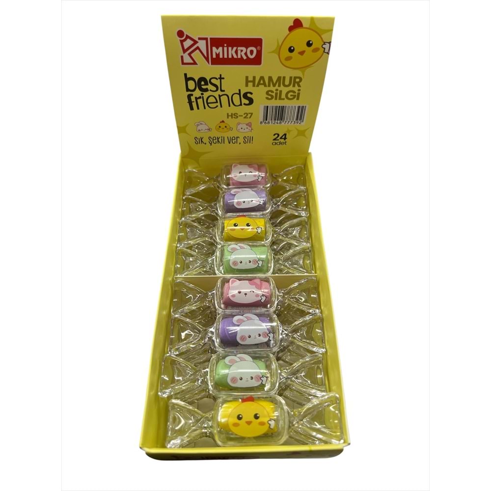 MİKRO BEST FRİENDS HAMUR SİLGİ HS-27 *24
