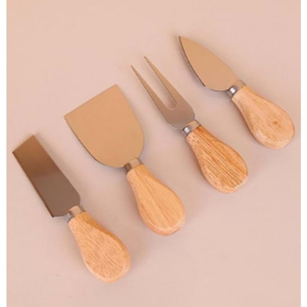 YKT BAMBU SAPLI PEYNİR SETİ 4LÜ 11113 *144