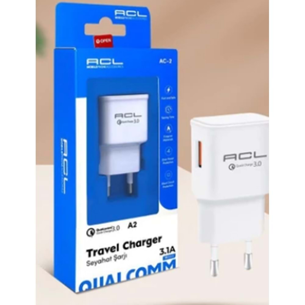 ACL ŞARJ KAFASI 3.1A AC-2 A2 *10