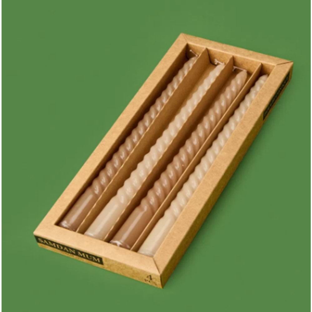 MUMSAN ŞAMDAN MUM BURGULU 4LÜ 9904