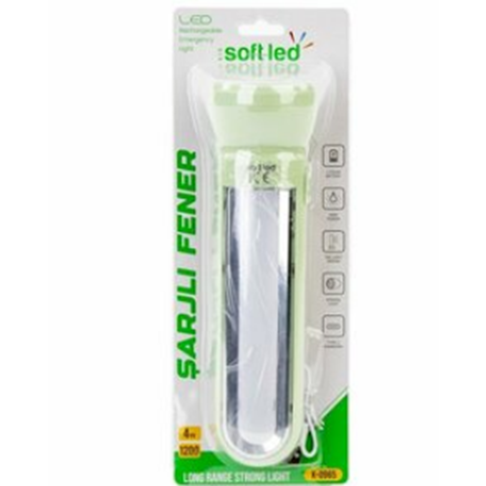 SOFTLED ŞARJLI EL FENERİ BÜYÜK K-0965