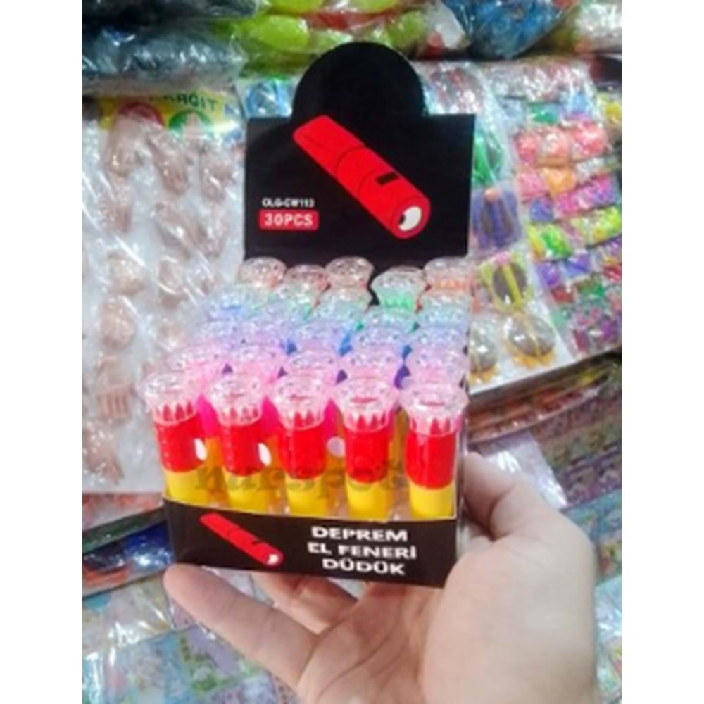 OLG DÜDÜKLÜ DEPREM FENERİ OLG-CW113 *30