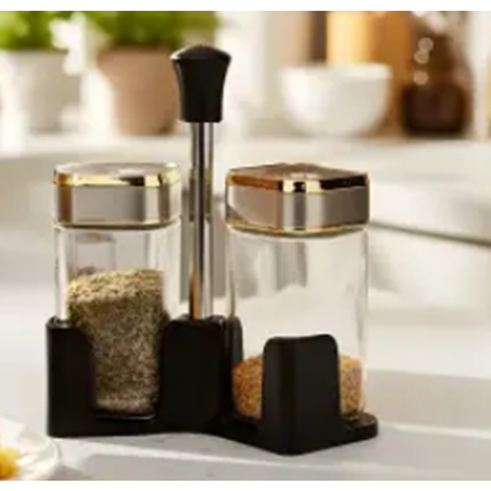 IVORY İKİLİ BAHARATLIK SET IVO-CAM178 SILVER *42