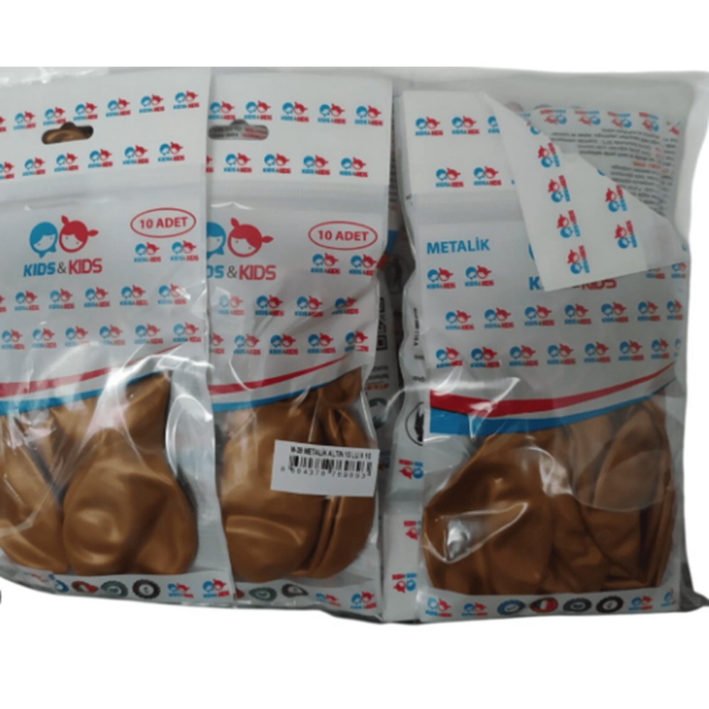 KIDS&KIDS METALİK BALON KARIŞIK 10LU M-082 *10