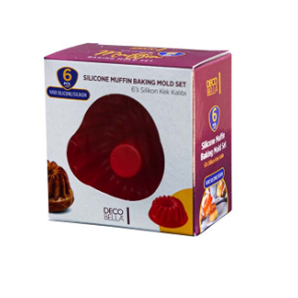 DECO BELLA SİLİKON KEK KALIBI 6LI 82104 *45