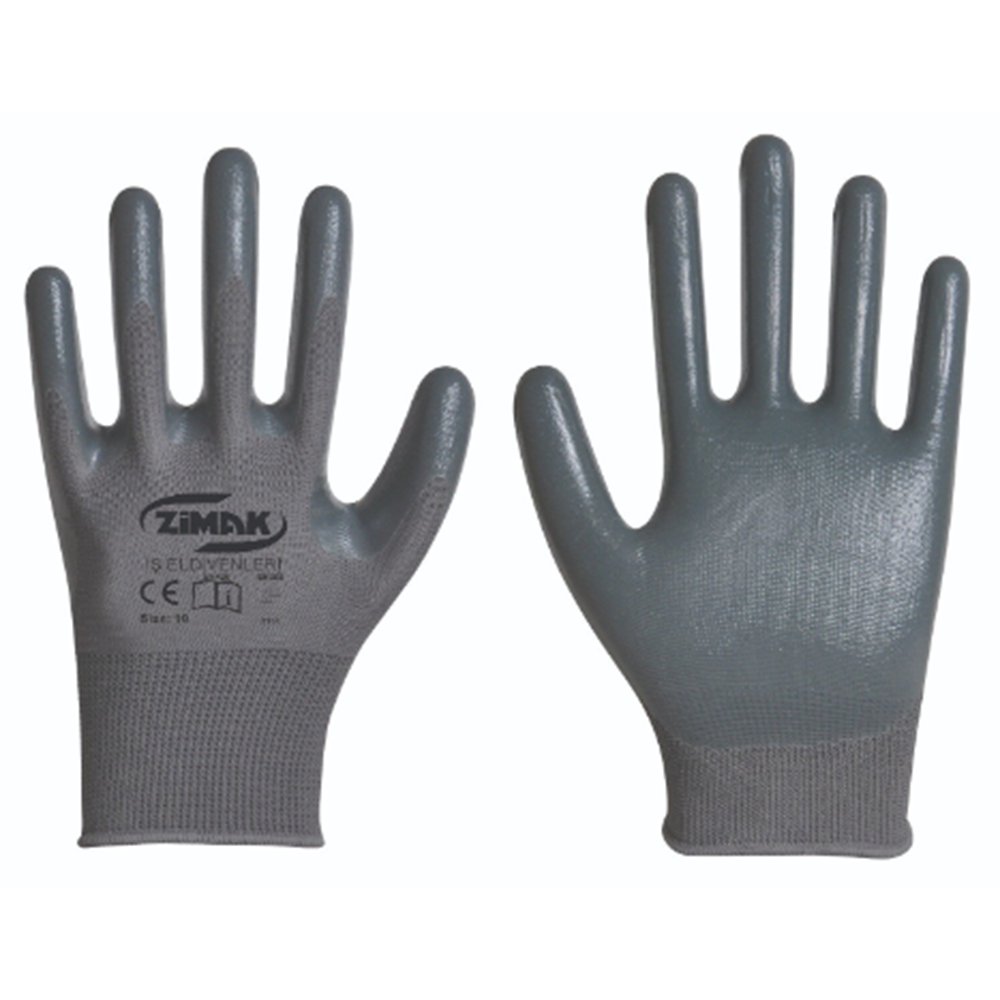 ZİMAK GRİ DÜZ ELDİVEN EL-101 *12