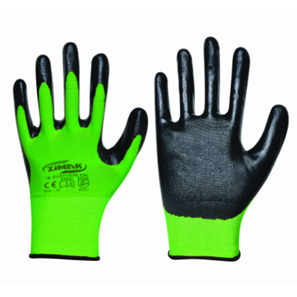 ZİMAK SİYAH YEŞİL ELDİVEN PU EL-119 *12