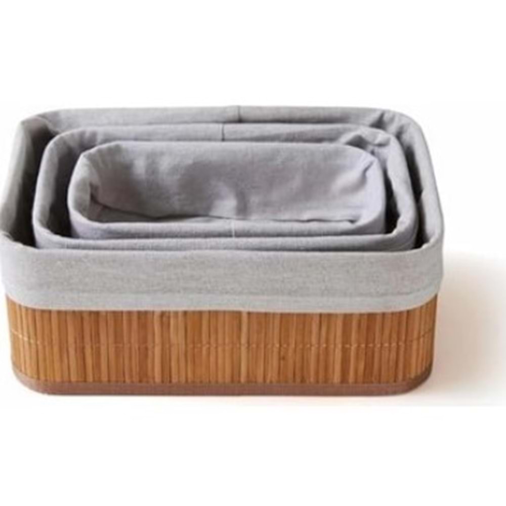 AS HOME 3LÜ DİKD. BAMBU SEPET AZR1723 *8