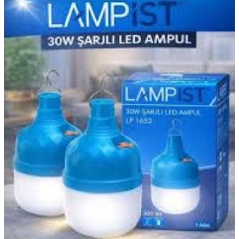 LAMPİST ŞARJLI LED AMPUL LP 1653 *50