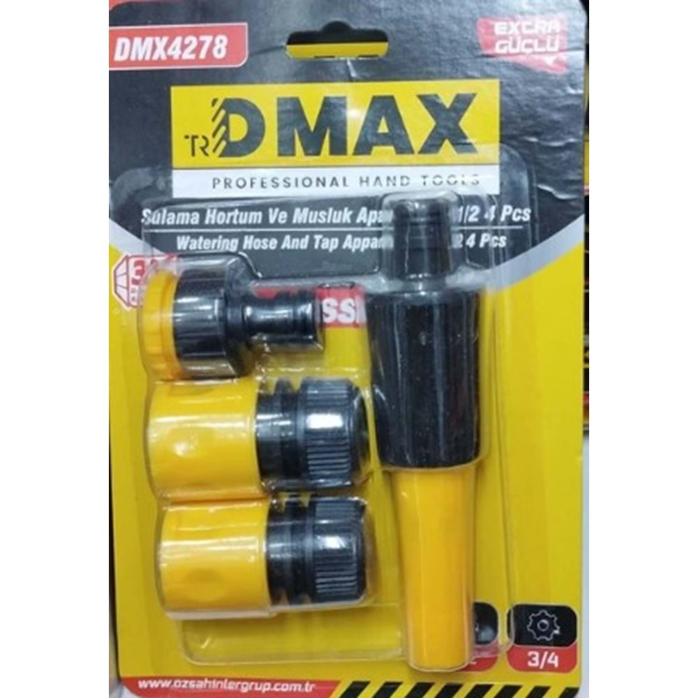 DMAX HORTUM APARATI 1/2 4PRÇ DMX4278 *120