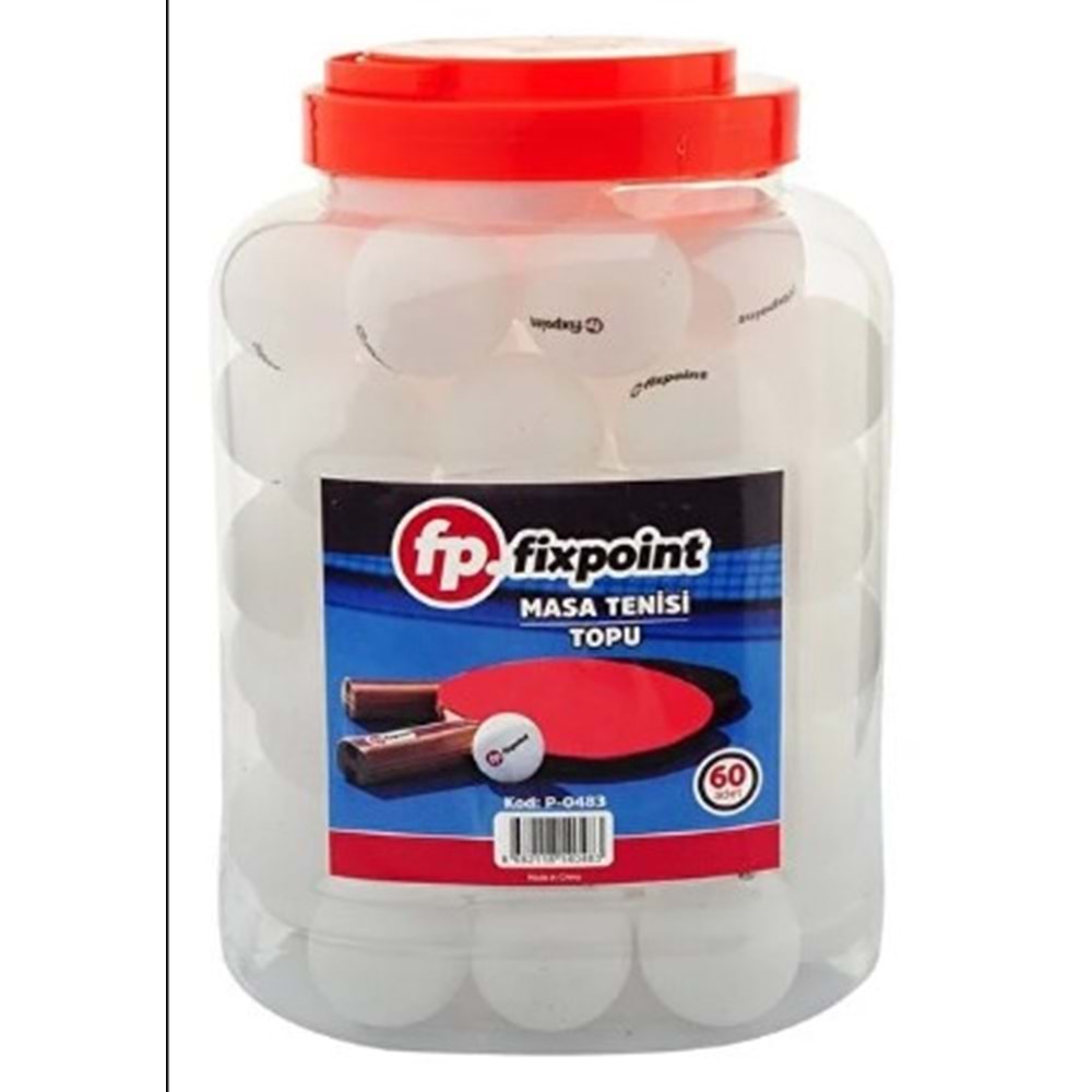 FİXPOİNT MASA TENİS TOPU BEYAZ 60LI P-0483 *24