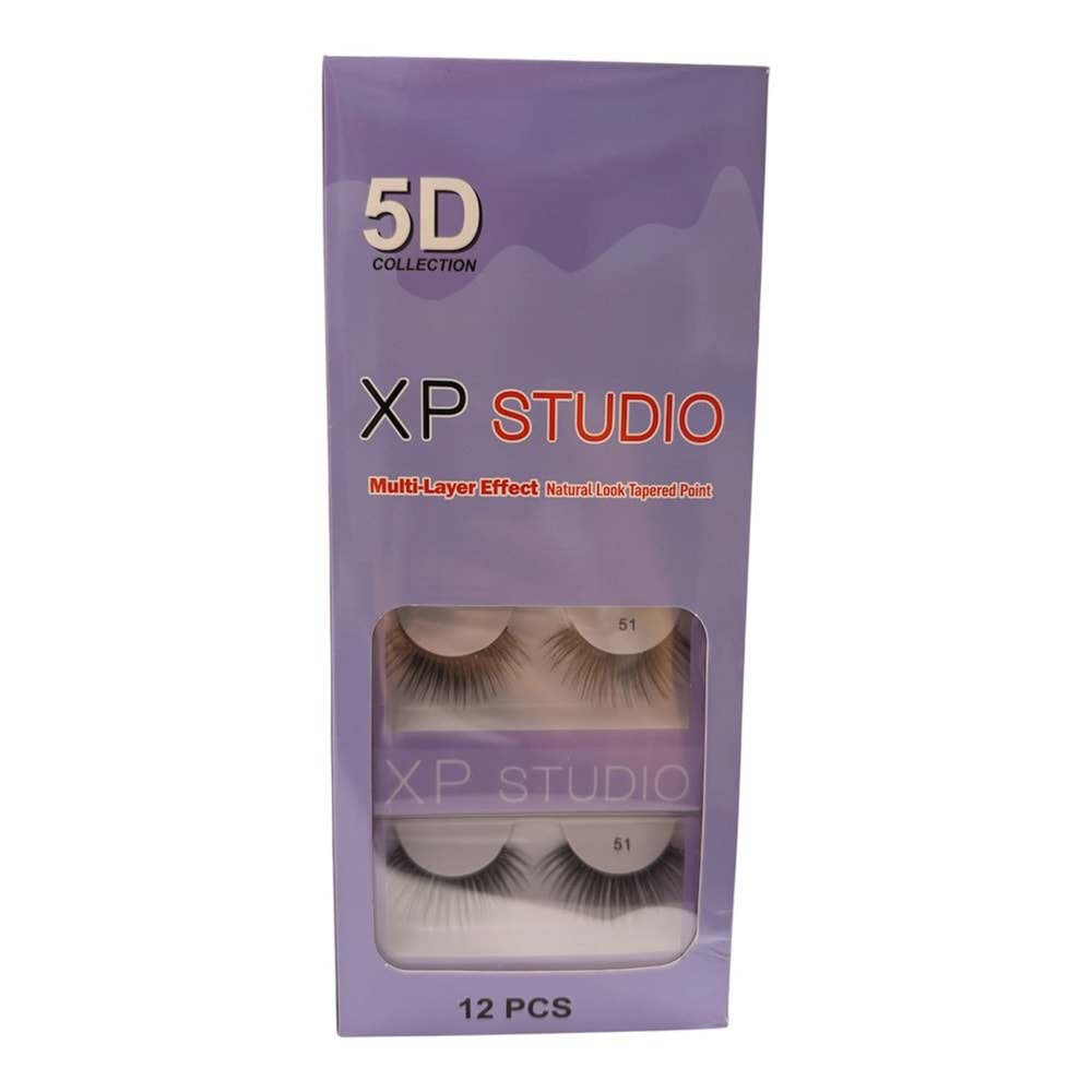 XP STUDIO MOR KİRPİK 5D L-28 *12