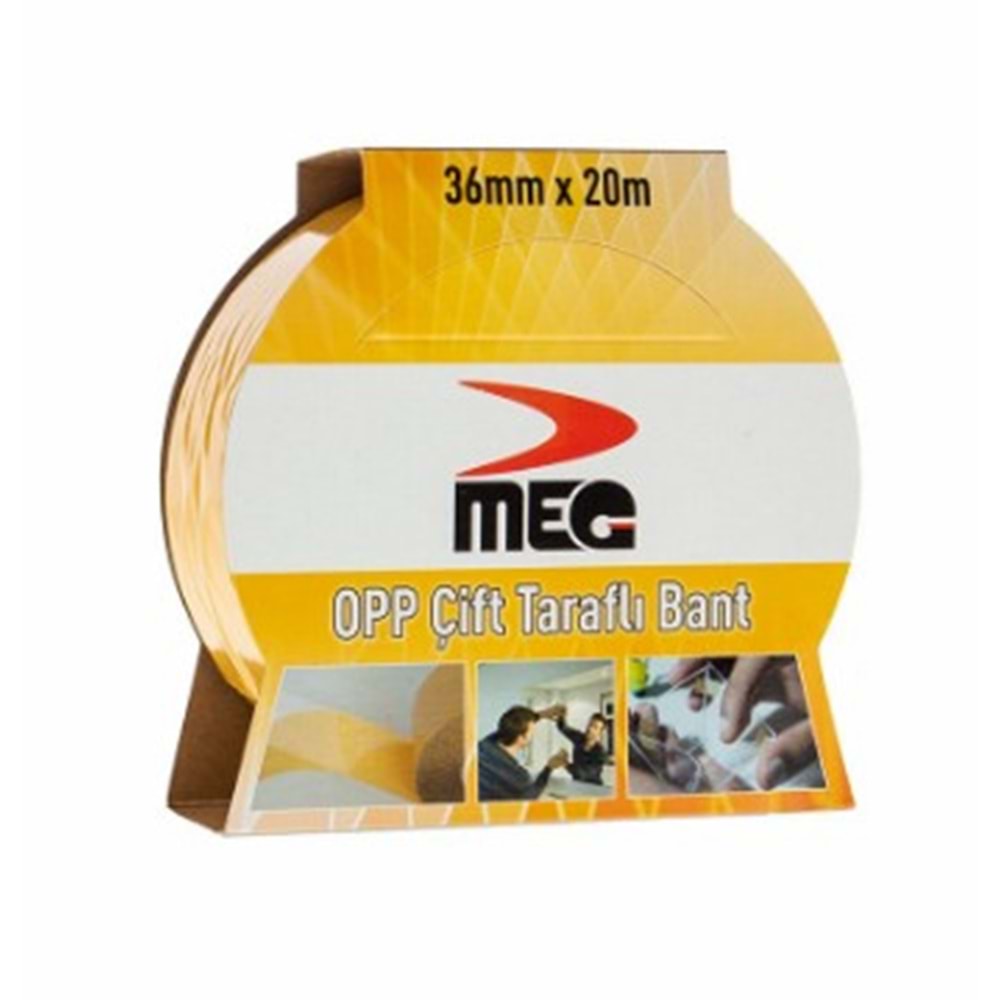 MEG OPP ÇİFT TARAFLI BANT 36MMX20M 7546