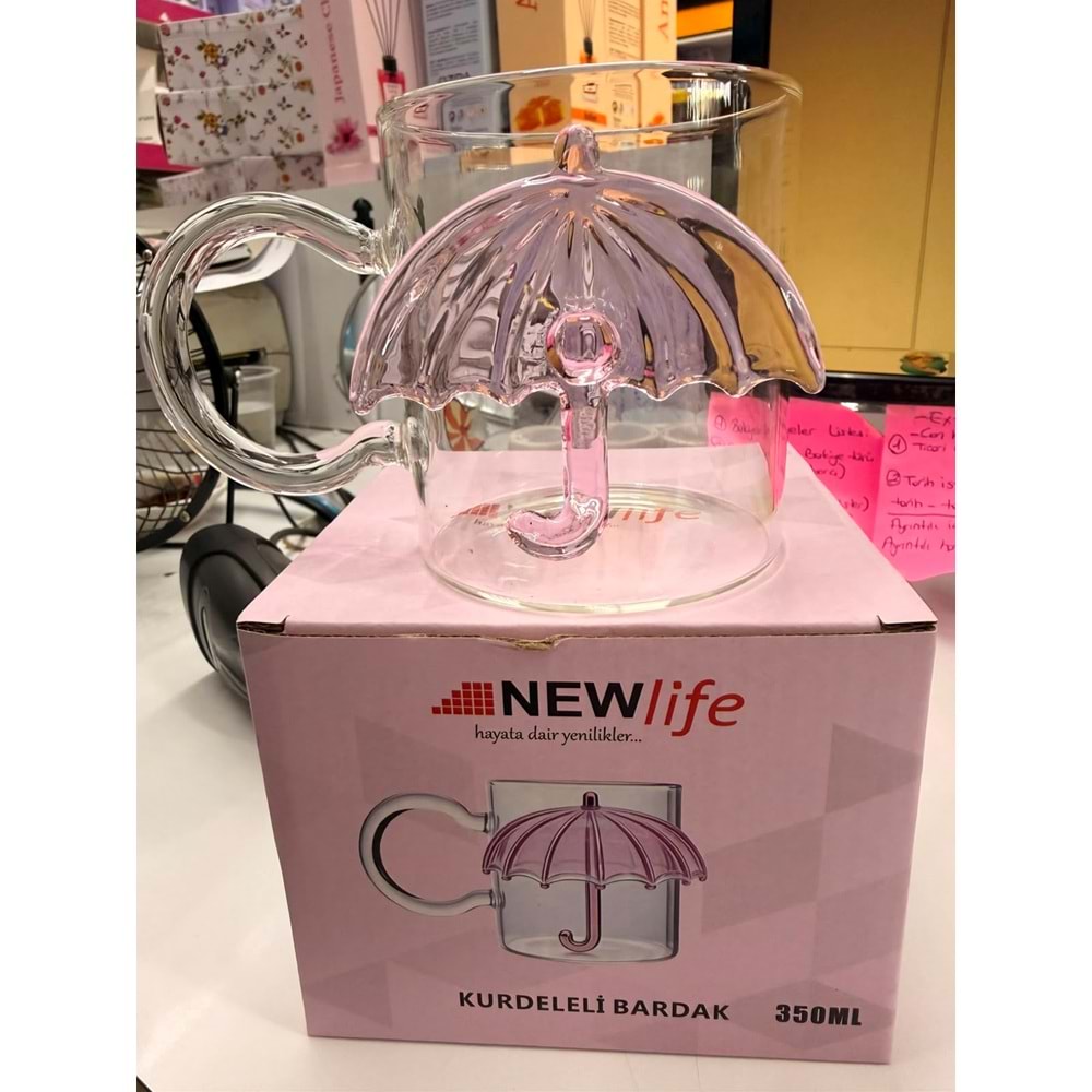 NEW LİFE ŞEMSİYE MODEL CAM BARDAK CLKN-2583