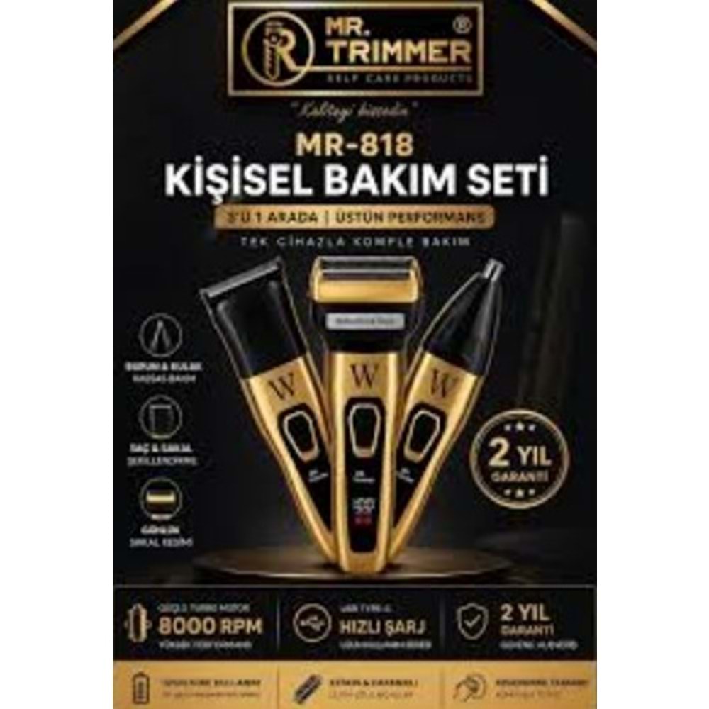 MR.TRIMMER TRAŞ MAKİNESİ MR-818 *60
