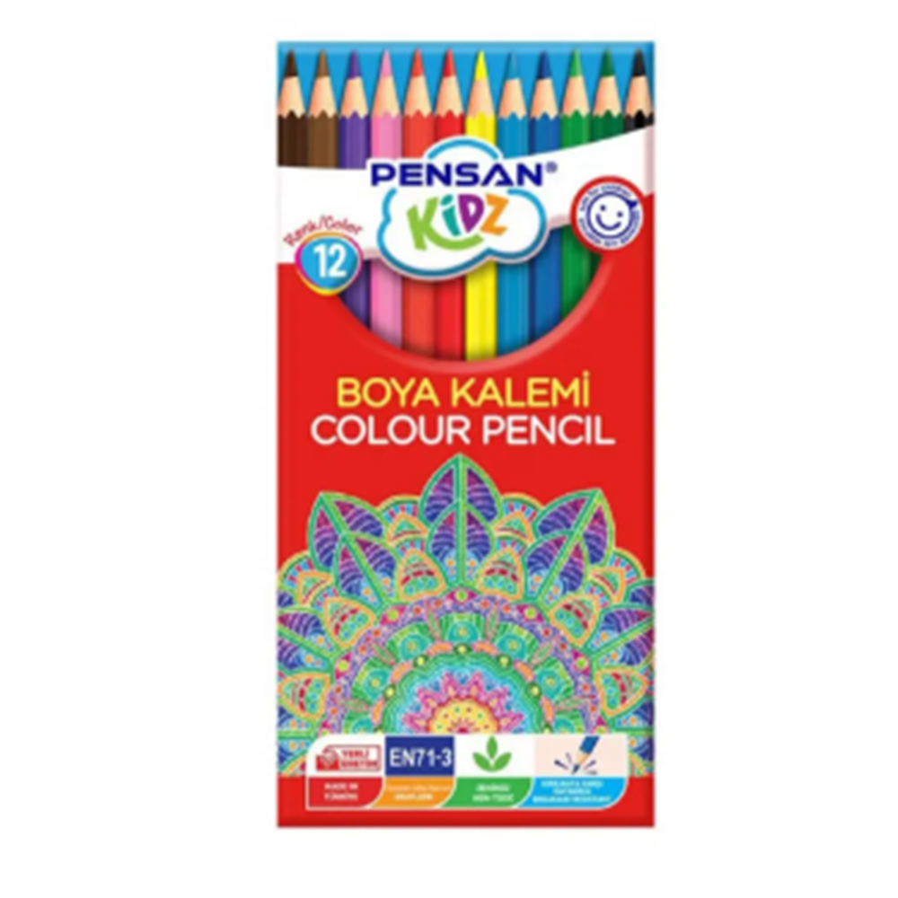 PENSAN KİDZ KURU BOYA 12 RENK 56312 *12