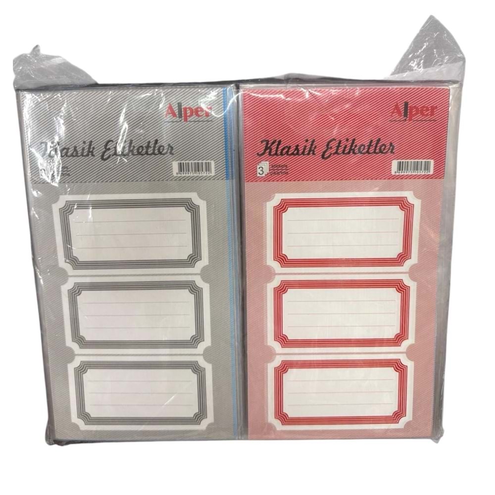 ALPER ETİKET 3LÜ 1013 5722 *120