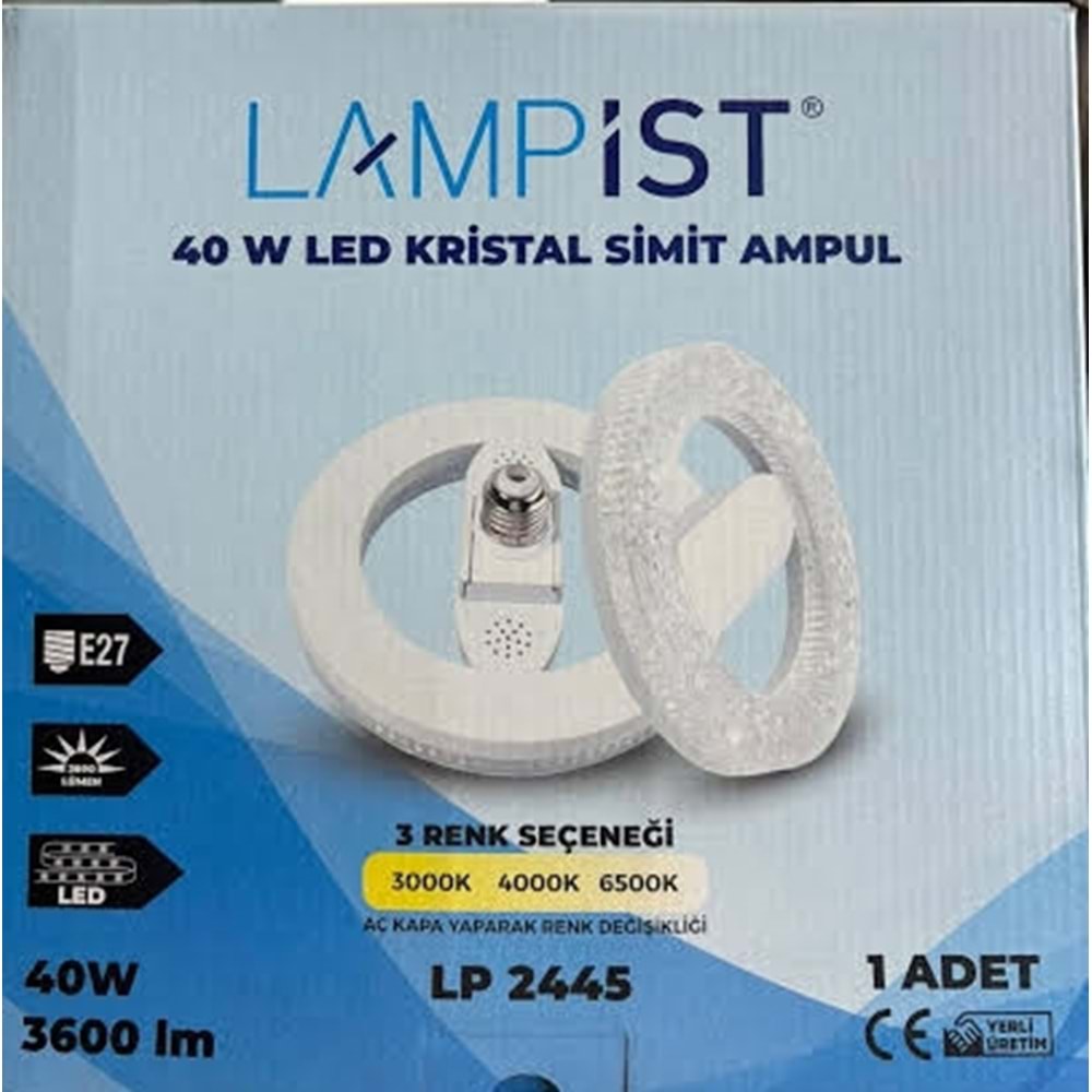 40W 3 RENK KRİSTAL SİMİT ARMATÜR LP 2445