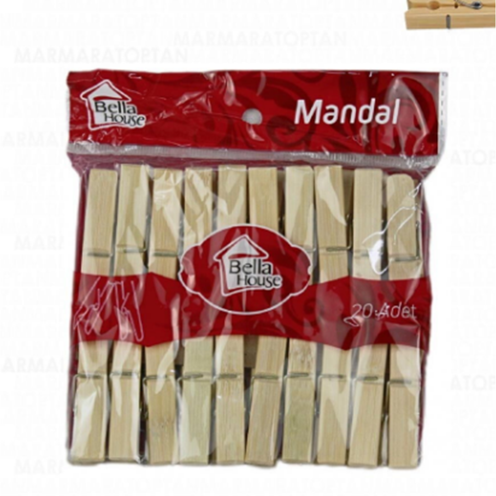 BELLA HOUSE MANDAL AHŞAP 20 Lİ K-1046 *250
