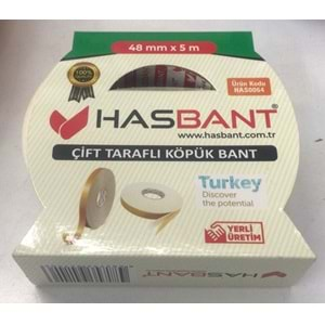 HASBANT 48MM*5MT ÇİFT TARFLI BANT HAS0064 *24