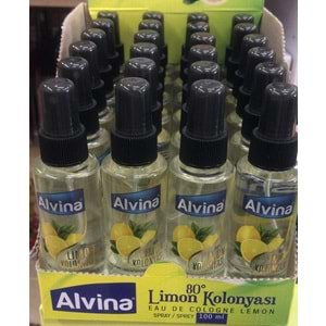 ALVİNA SPREY KOLONYA 100 ML LİMON *24