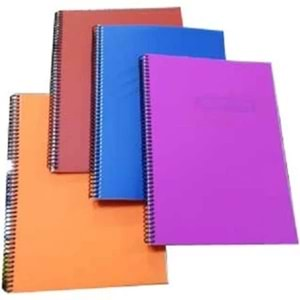 72/4 A4 PP KAPAK SPİRALLİ DEFTER *12 *6