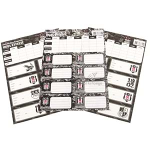 BEŞİKTAŞ OKUL ETİKETİ PROGRAMLI 3 LÜ 463644 *25