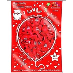 ATOM BALON BASKILI I LOVE YOU *100