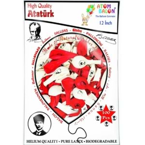 ATOM BALON BASKILI ATATÜRK *100